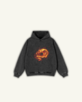 FIRE EYE | OVERSIZED HOODIE WASHED BLACK