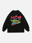 Letter Heart Graphic Sweatshirt