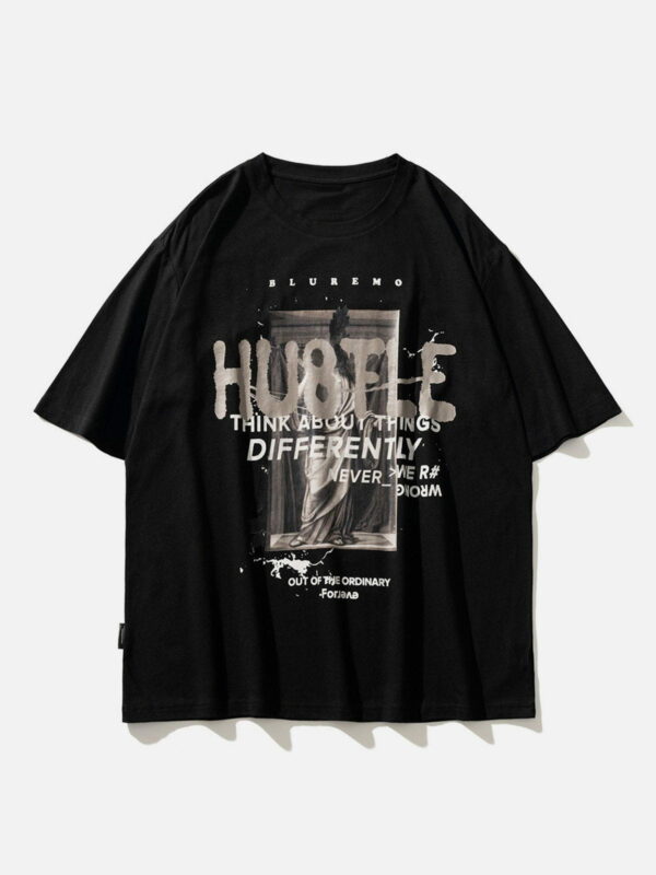 "HU8FLE" Graffiti Print Tee