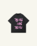 LETTERS | OVERSIZED T-SHIRT WASHED BLACK