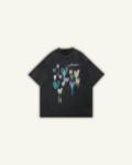 HEARTS | OVERSIZED T-SHIRT WASHED BLACK