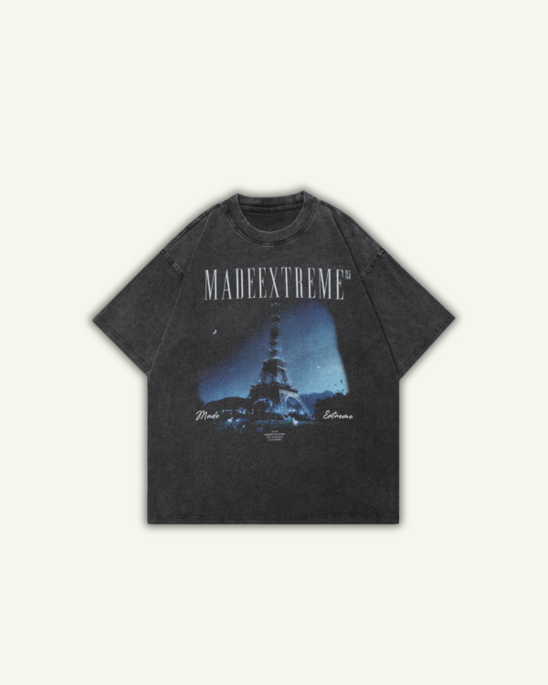 PARIS | OVERSIZED T-SHIRT WASHED BLACK