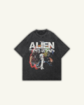 ALIEN | OVERSIZED T-SHIRT WASHED BLACK