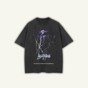 LIGHTNING | OVERSIZED T-SHIRT WASHED BLACK