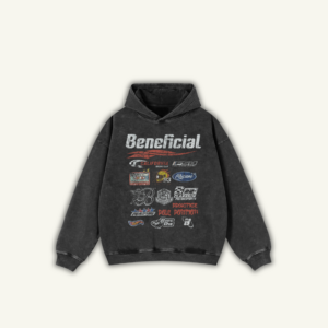 BENEFICIAL | OVERSIZED HOODIE WASHED BLACK