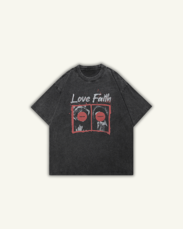 LOVE | OVERSIZED T-SHIRT WASHED BLACK